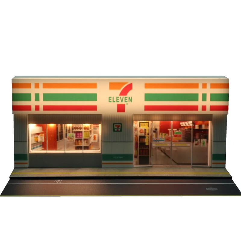 1:64 ديوراما سيارة المرآب مشهد مصغر الشكل الدمى مدينة الشارع سكيب نموذج مناسبة للعجلات الساخنة 1/64 JKM CCA جمع هدية #4