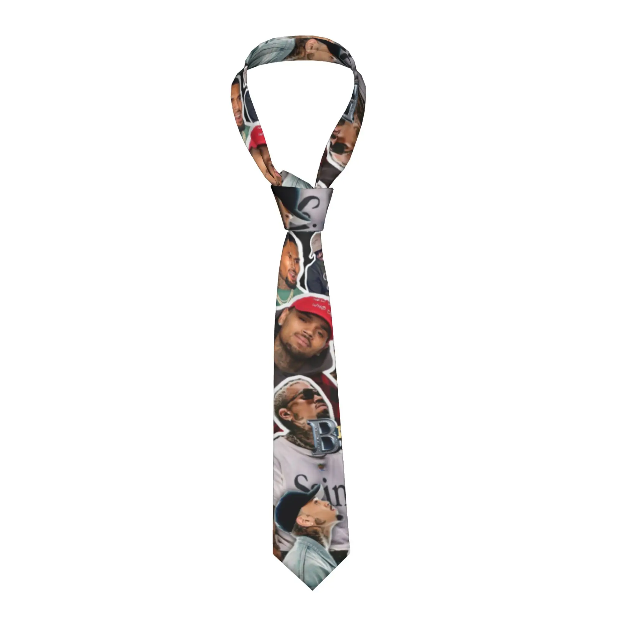 

Галстуки Chris Brown Breezy Bowl XX Tour для мужчин и женщин, узкие, из полиэстера, 8 см, для мужских аксессуаров, для вечеринок