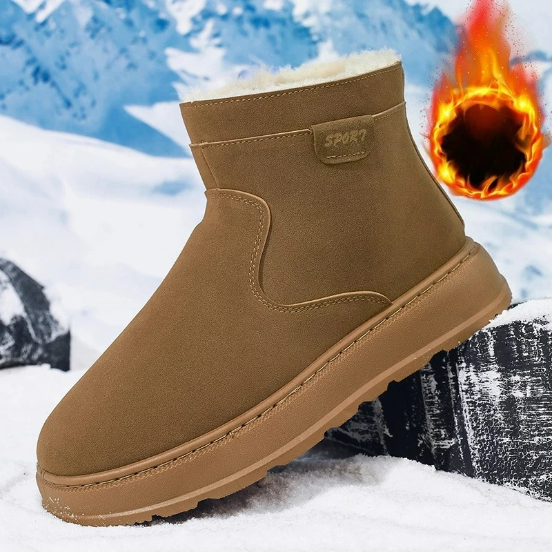 

Winter new style fleece-lined thickened warm snow boots, waterproof cotton shoes