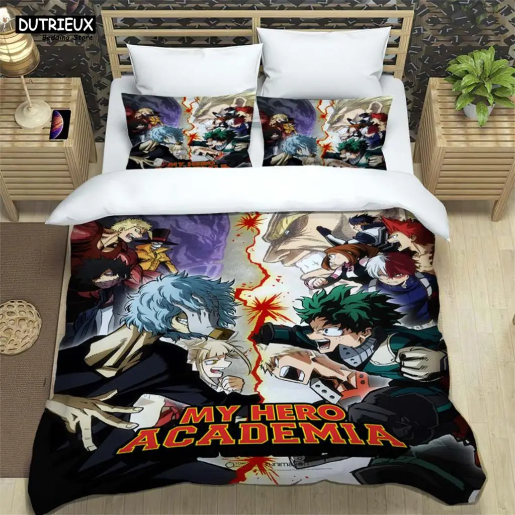 HD Anime Mein Hero Science Cartoon 3D Printed Bedding Queen Bedding Set Customized King Size Bedding Set Soft And Comfortable