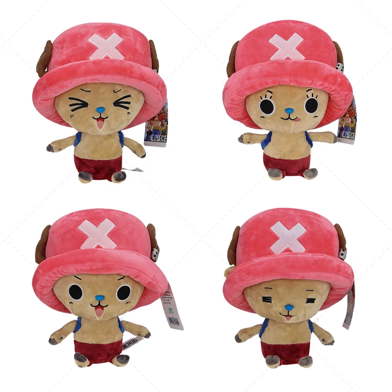 4 Styles Anime One Piece Original Plush Tony Tony Chopper Cute Expression Doll Soft Stuffed Toys Birthday Christmas Gift