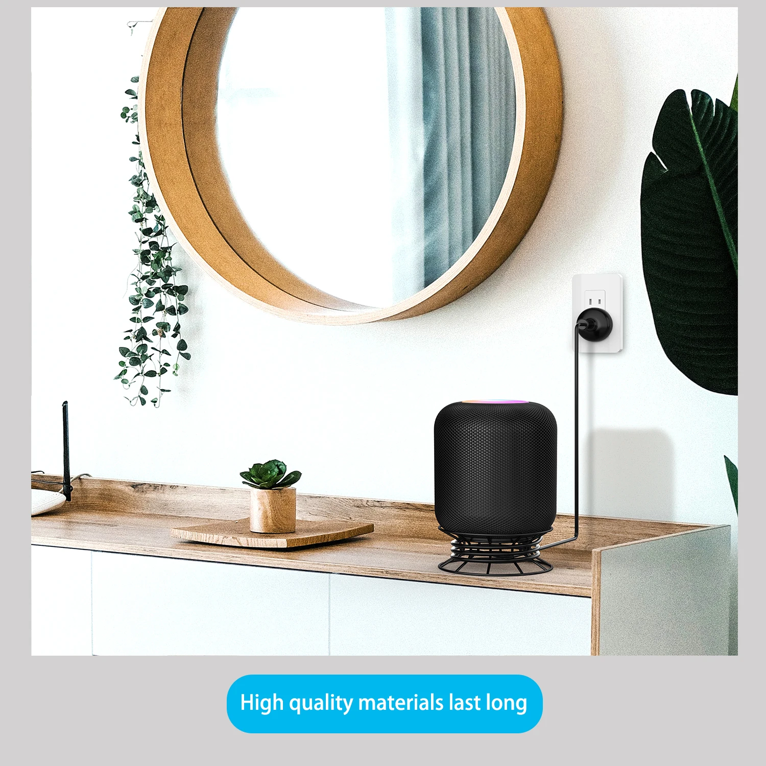 Carbon Steel Stand For Homepod Holder Space Saving Smart Speaker Management Holder For Homepod Stand For Home Pod Bracket