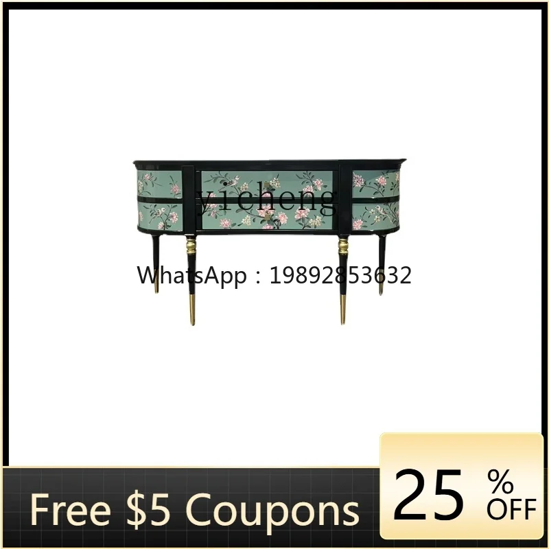 

ZTqh French Vintage Style Chest of Drawers American Painted Wall Solid Wood Curio Cabinet