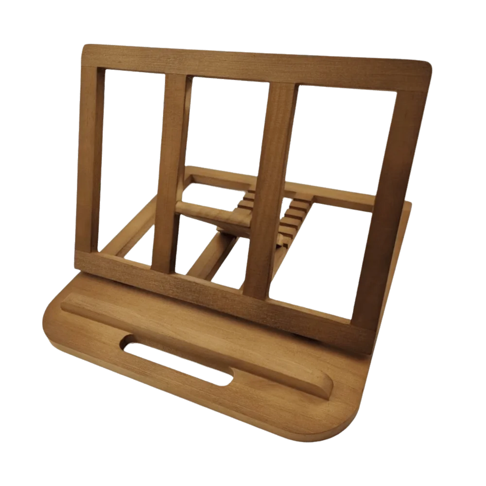 

Wooden Adjustable Reading Stand Folding Design Heat Dissipation Notebook Support Stand Ventilation Slots Children's Bookshelf