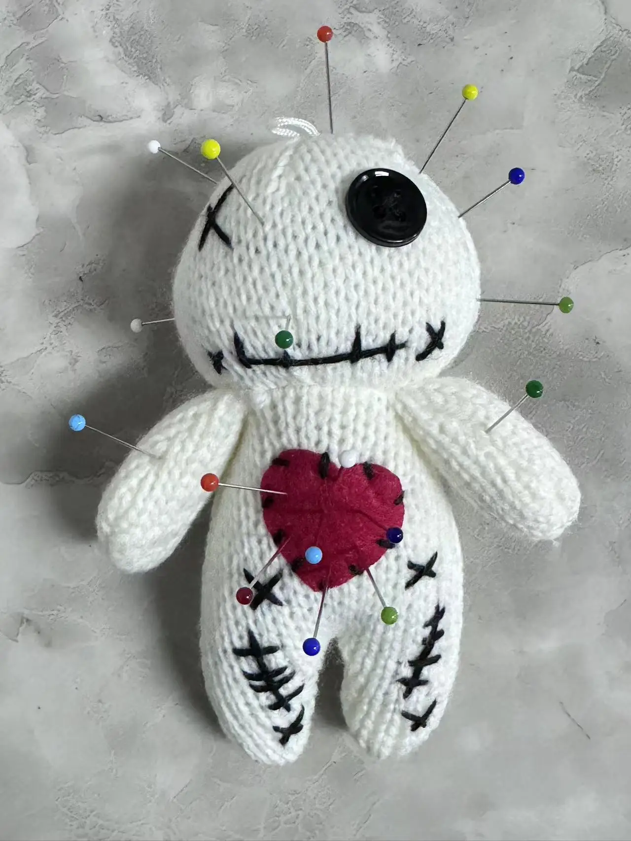 50pc Horror Revenge Voodoo Doll with pin Halloween Party Dress Up Prop Ghost Doll Soft Voodoo Dolls Knitting Accessory Toy Gifts