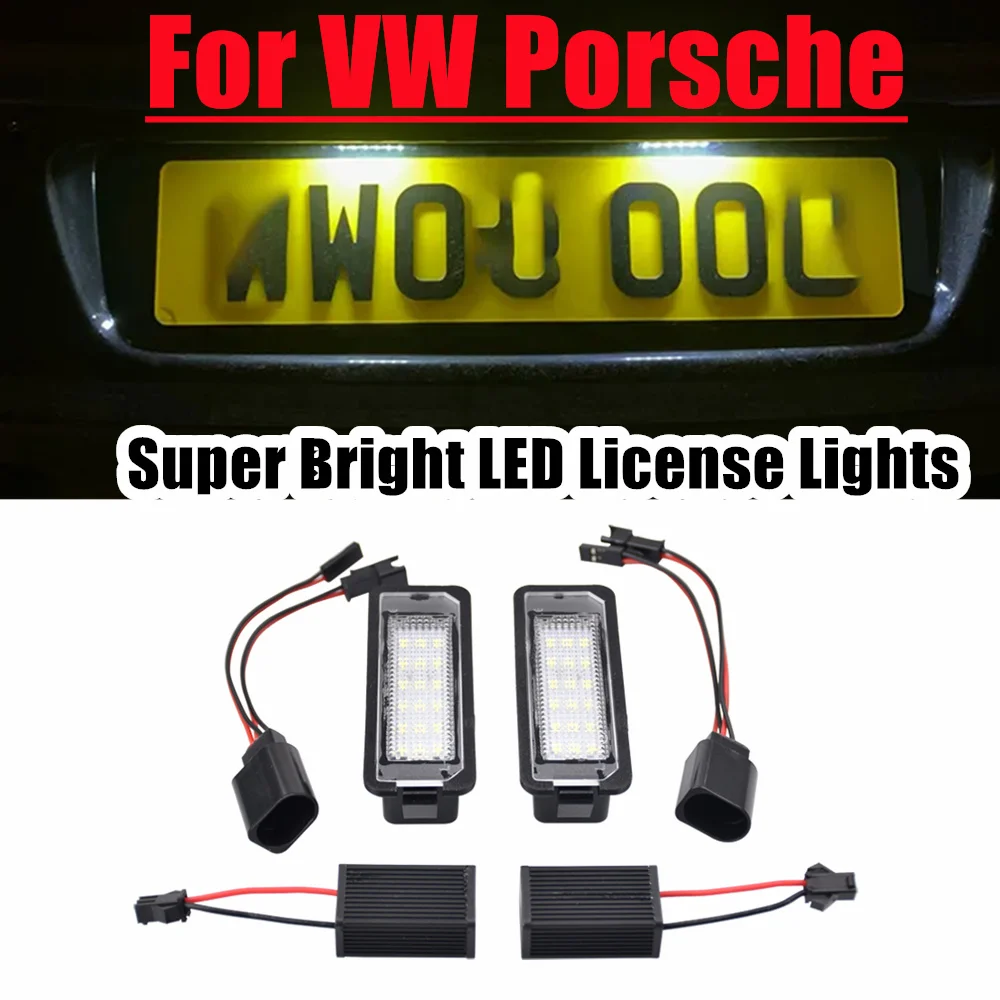 1 زوج LED رقم لوحة ترخيص ضوء لشركة فولكس فاجن جولف MK4 MK5 MK6 باسات CC EOS بولو أرنب شيروكو بيتل 3D0943021A 1J6943021B