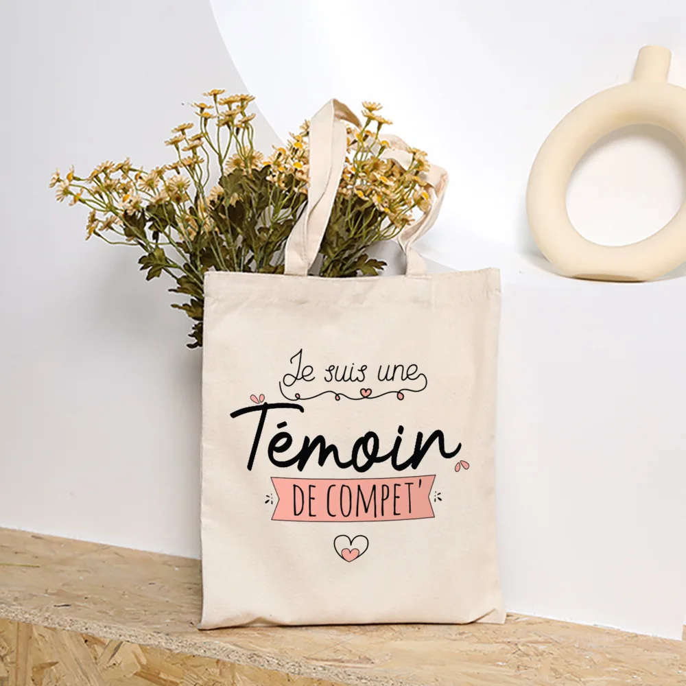 Bolso de mano con estampado francés, bolsos de hombro para dama de Honor, regalo de testigo de boda, bolso de fiesta de despedida de soltera nupcial, bolso de lona para dama de Honor