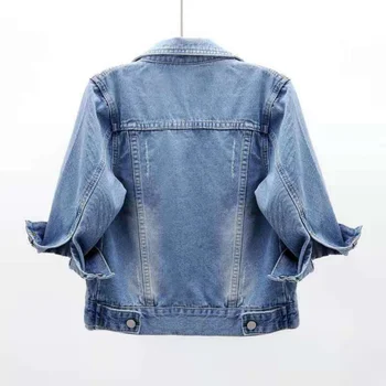 Women Denim Jacket Spring Autumn Short Coat Pink Jean Jackets Casual Tops Purple Yellow Purple Blue Loose Tops Lady Outerwear 6 Women Denim Jacket Spring Autumn Short Coat Pink Jean Jackets Casual Tops Purple Yellow Purple Blue Loose Tops Lady Outerwear 6