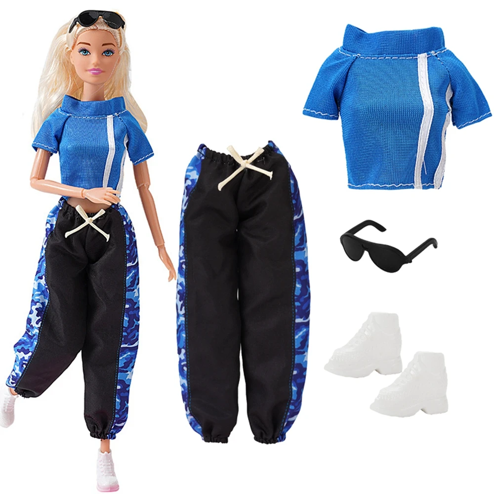 30CM Doll Clothes Sports Suit Tennis Outfit Top+Pants/Skirt Glasses Hats Shoes For 30CM Doll,Girl DIY Toys Festival Gifts