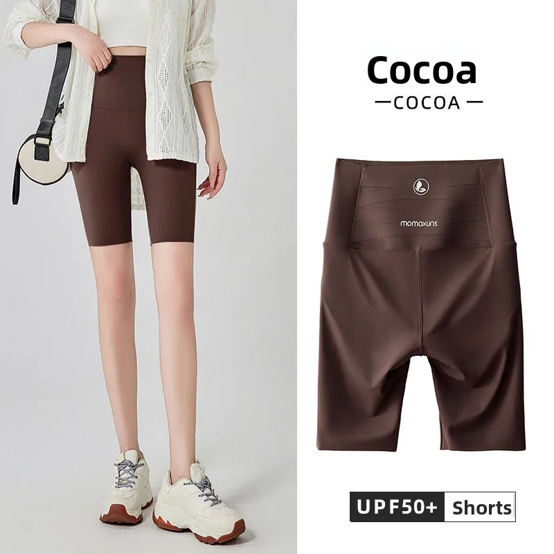 

High Waist Five Inch Yoga Pants Women's Summer Thin Running orts Tight Fit Spor Biking Exercise Fitn Tummy Control