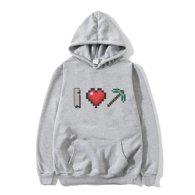 ICH Liebe Bergleute Hoodie Otaku Spiel Lustige Meme Sweatshirt Männer Frauen Mode Lässig Trainingsanzug Männlich Vintage Übergroßen Pullover Hoodies