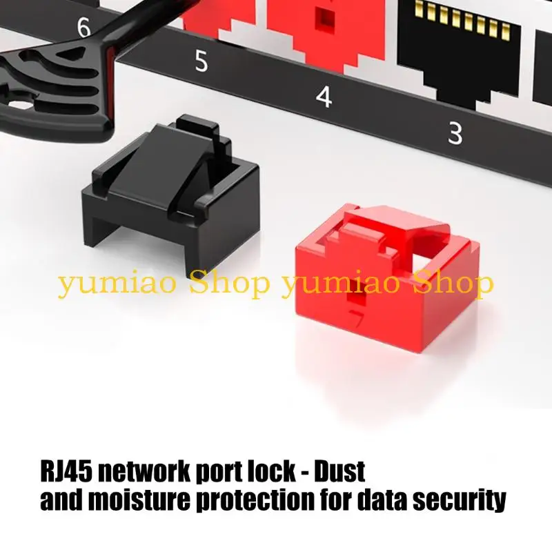 587B 10Pcs PP Plastic RJ45 Port Seal Covers With Toolless Installation And