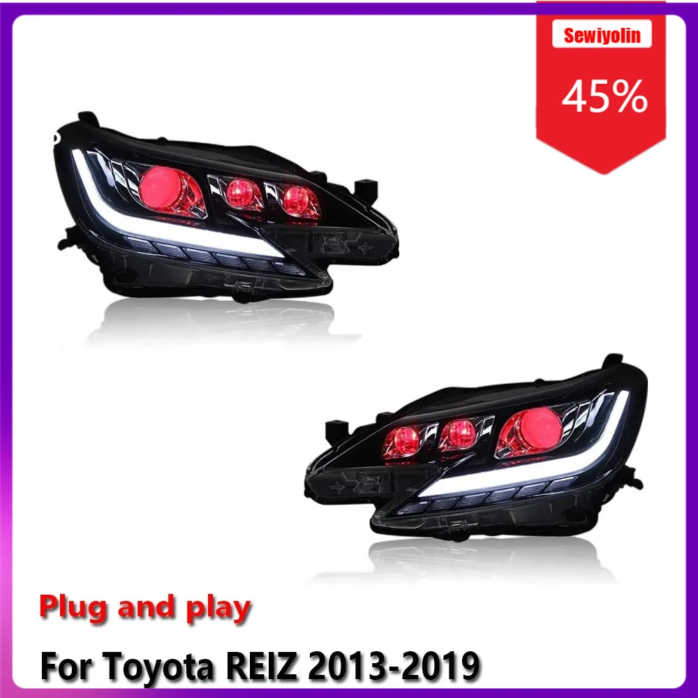 

Автомобильные светодиодные лампы Sewiyolin в сборе для Toyota REIZ 2013-2019, противотуманные фары DRL, стоп-сигналы поворота