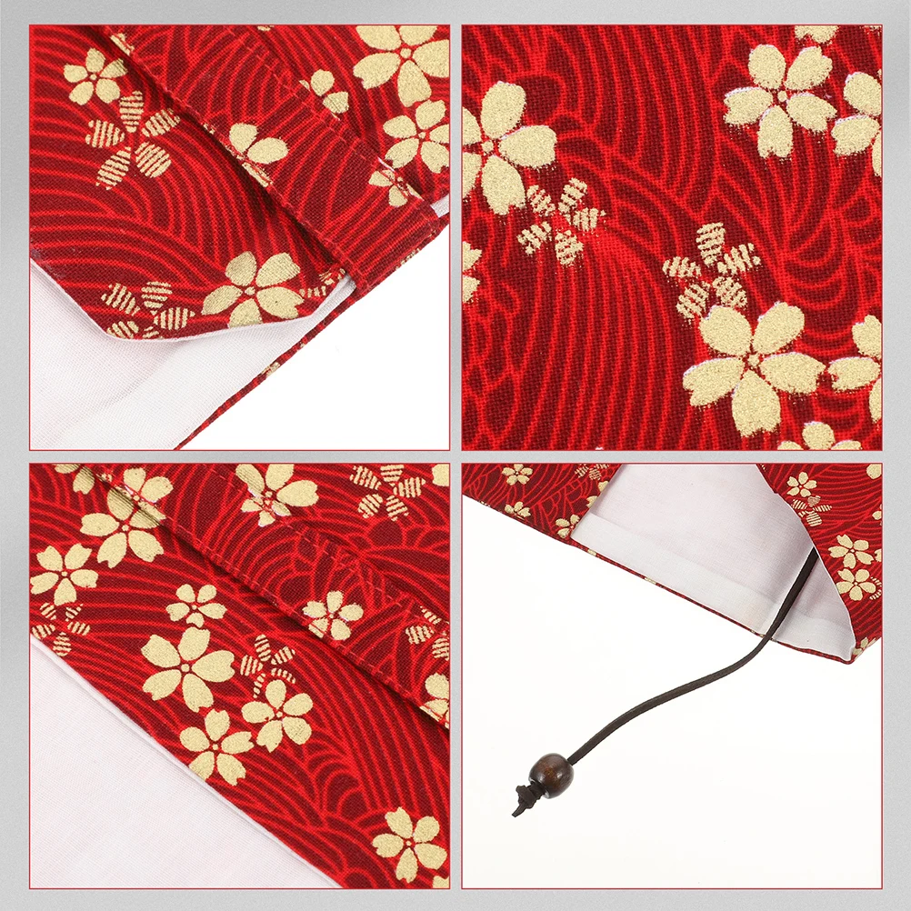 

Cloth Book Cover A6 Red Handmade Notebook Sleeve Protective Cover For School Student Dustproof Grease Resistant Long