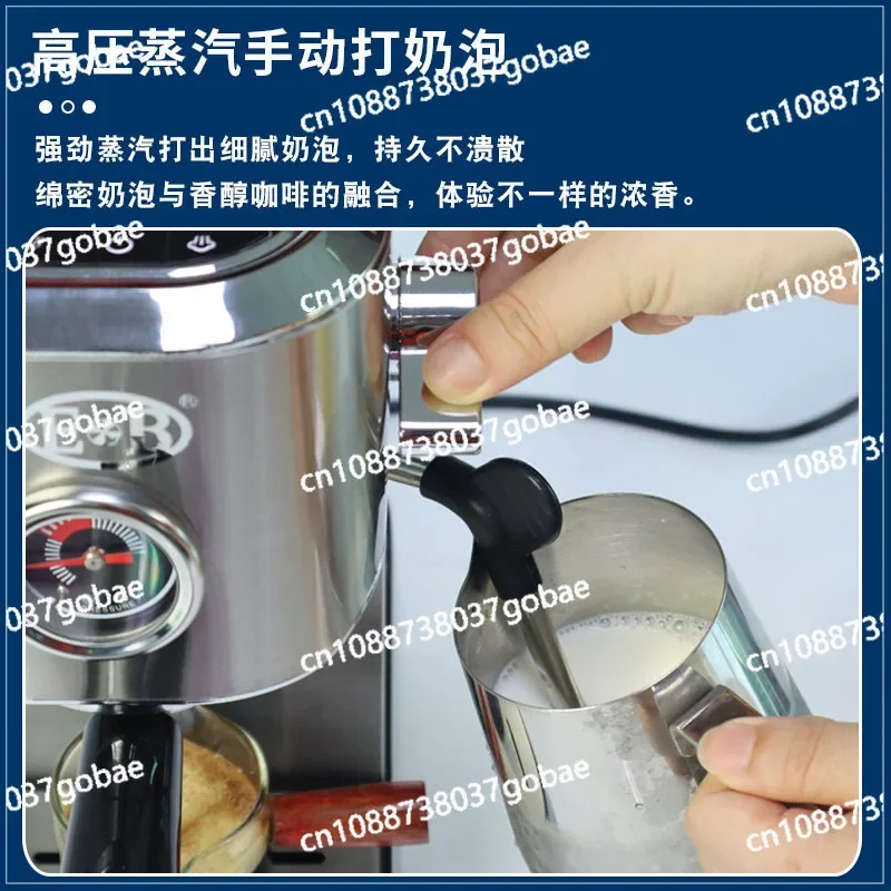 CM5200 Household 220V High Pressure Brewing Espresso Machine Manual Semi-automatic Small Steam Milk Foam Pump Pressure