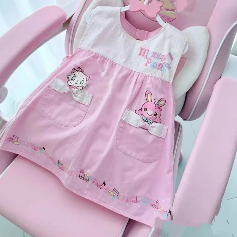 

Japanese Sweet Adult Baby Patchwork Vest Y2k Cute Printed Top Bow Short Pink Sleeveless A-line Tank Tops T-shirts