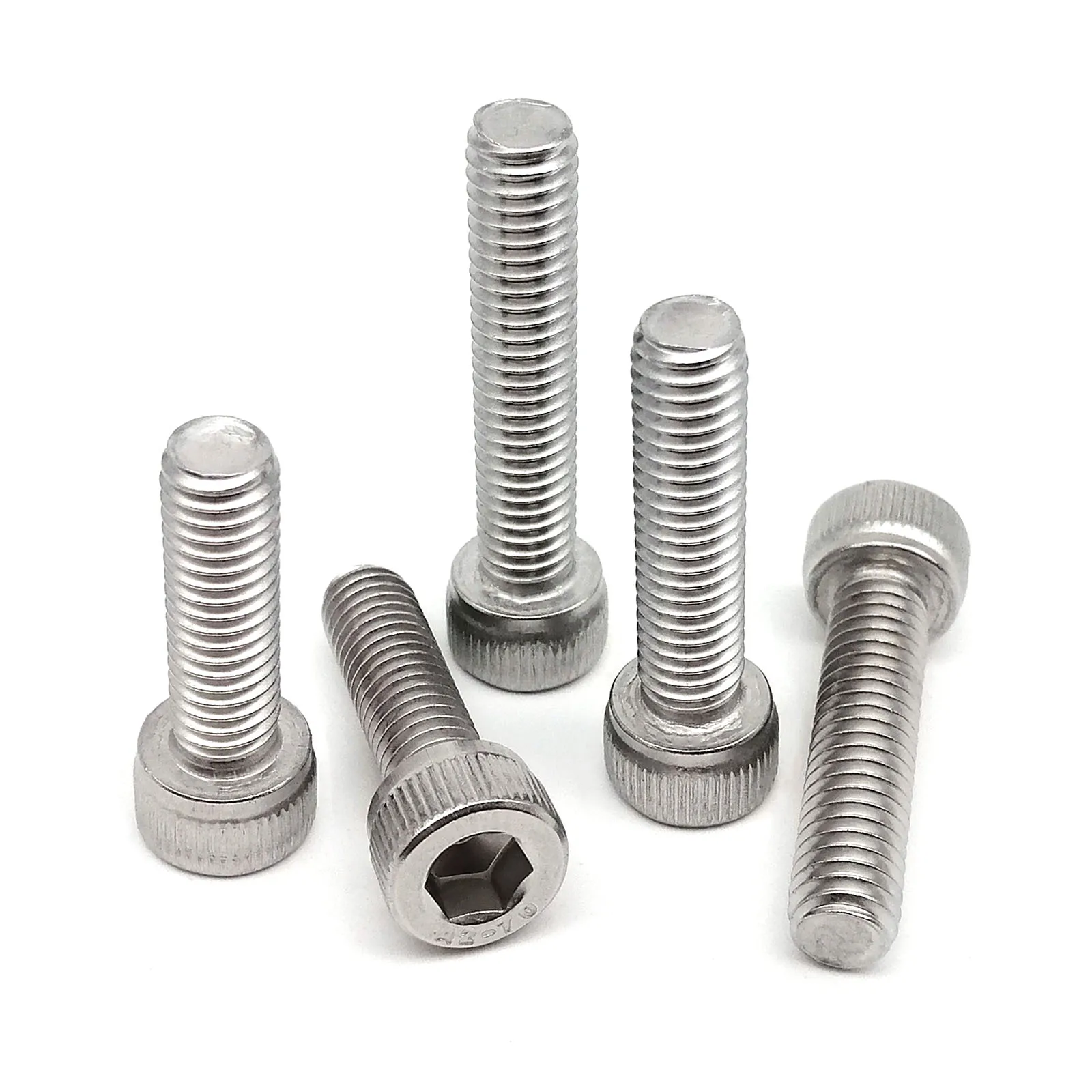 HZYUEGOU M1.4 M1.6 M2 M3 M3.5 M4 M5 M6 M8 304 A2 Edelstahl DIN912 Sechskant-Innensechskant-Schraube mit Zylinderkopf, lang, 2-80mm – Detail 3