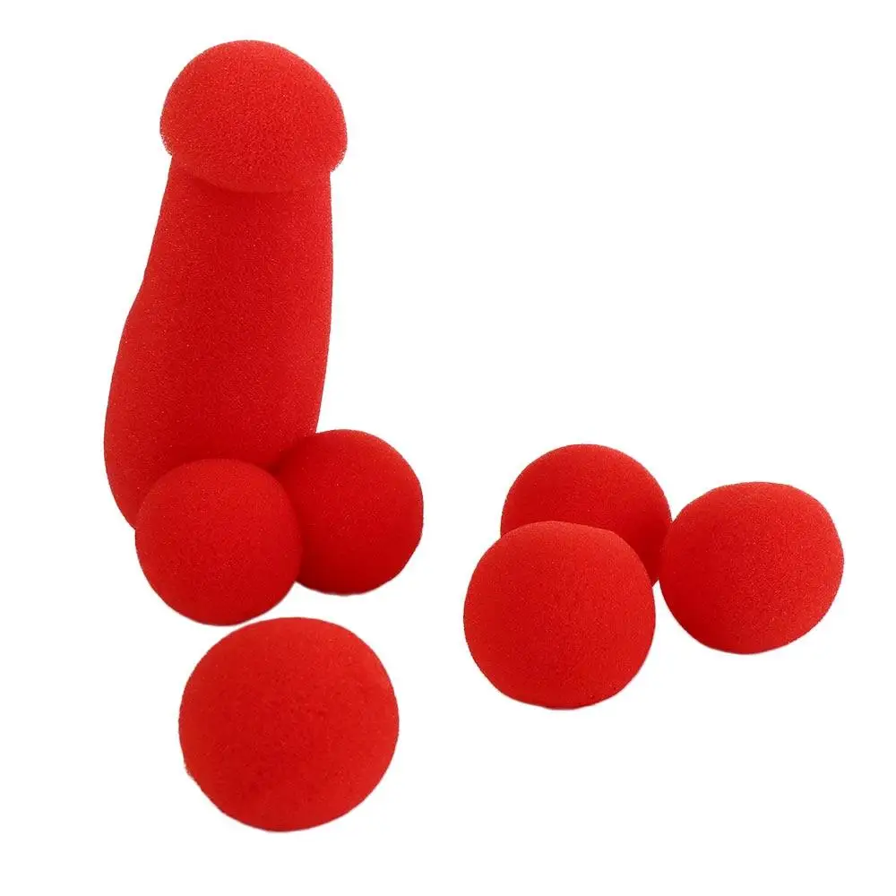 Bolas de esponja rojas, esponja para trucos de magia, accesorios mágicos, aparatos divertidos, esponja pequeña para hermano, mentalismo, truco mágico, esponja roja de primer plano