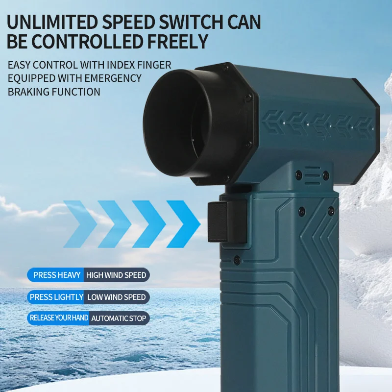 80000 دورة في الدقيقة منفضة قوية 70 متر/الثانية سرعة الرياح 700 جرام التوجه مروحة توربو نفاثة صغيرة منفاخ هواء قوي فرش إزالة الثلوج مجفف هواء