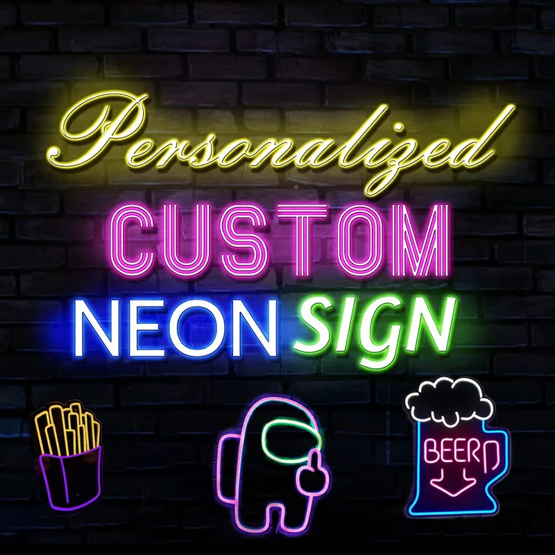 Insegna al Neon personalizzata calda Led Enseigne 12V per negozio Indoor Night Neon Light Bar Party Room Anime Neon Sign segnaletica personale fai da te