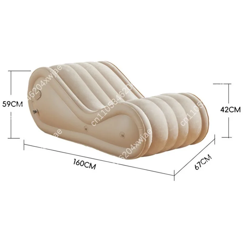 Adult Automatic Inflatable Lazy Chair Thick S‑Shape Air Cushion Mattress Portable Single Indoor Rest Relaxing Equipment