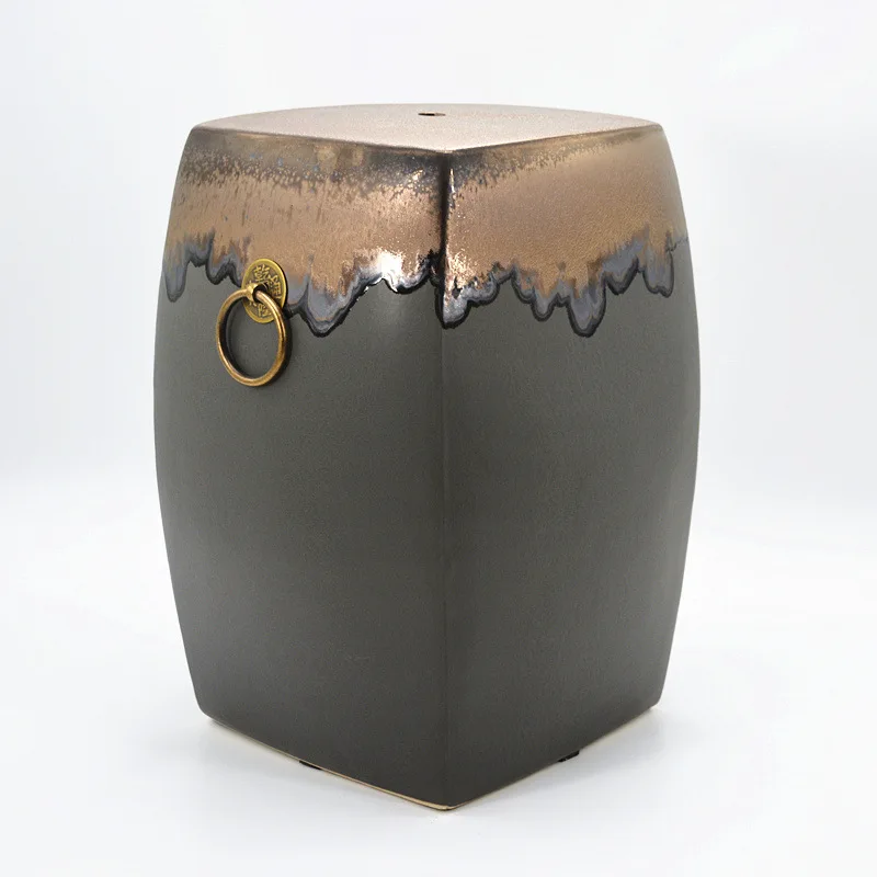ceramic drum pier embroidered pier ceramic shoe changing stool, drum stool, guzheng stool, retro nostalgic round pier