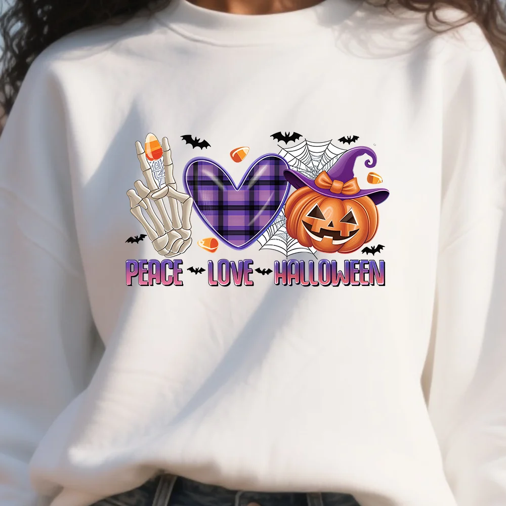 6 قطع من ملصقات نقل الحرارة الكرتونية للهالوين من الفينيل الحديد على رقع لاصقة للقمصان التي تصنعها بنفسك وحقائب الظهر والملابس