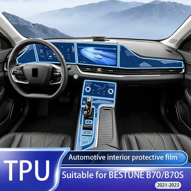 

Fit for BESTUNE B70 B70S 2021-2023 TPU PPF GPS Nav Gear Panel Anti Scratch Repair Interior Protect Decor Full Accessory Stickers