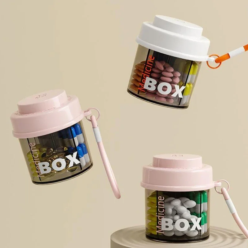 

Pill Box Pill Case 4 Grids Tablet Pill Organizer Case Dispenser Travel Tablet Holder Container Medicine Drug Storage Box