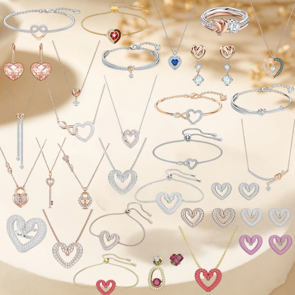 Silver Twisted Love Double layer Bracelet Rose Gold Concentric Knot Smile Arc Necklace