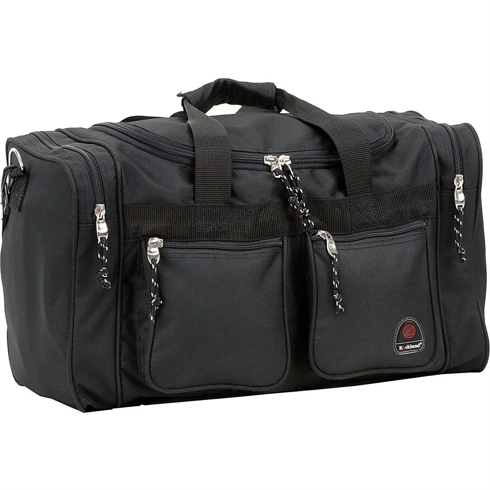 Rockland Durable Black Duffel Bag for Travel Gym