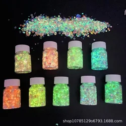 Internet famoso effetto luminoso paillettes stile misto miste con guscio concavo prugna fiocco di neve perlina circolare riempimento melma fai da te