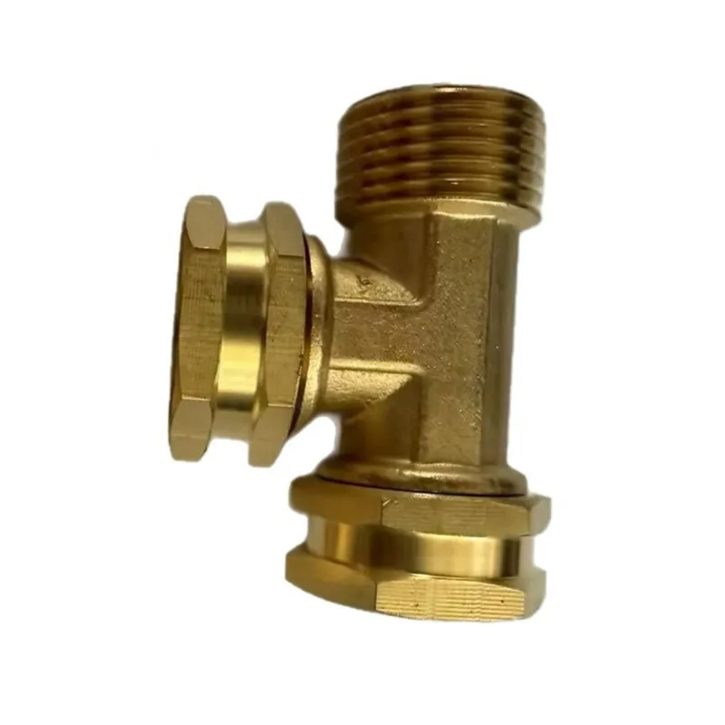 AB66-Brass Garden Hose Connector 3/4GHT Elbow Tee Adapter - Standard Fittings For Gardening