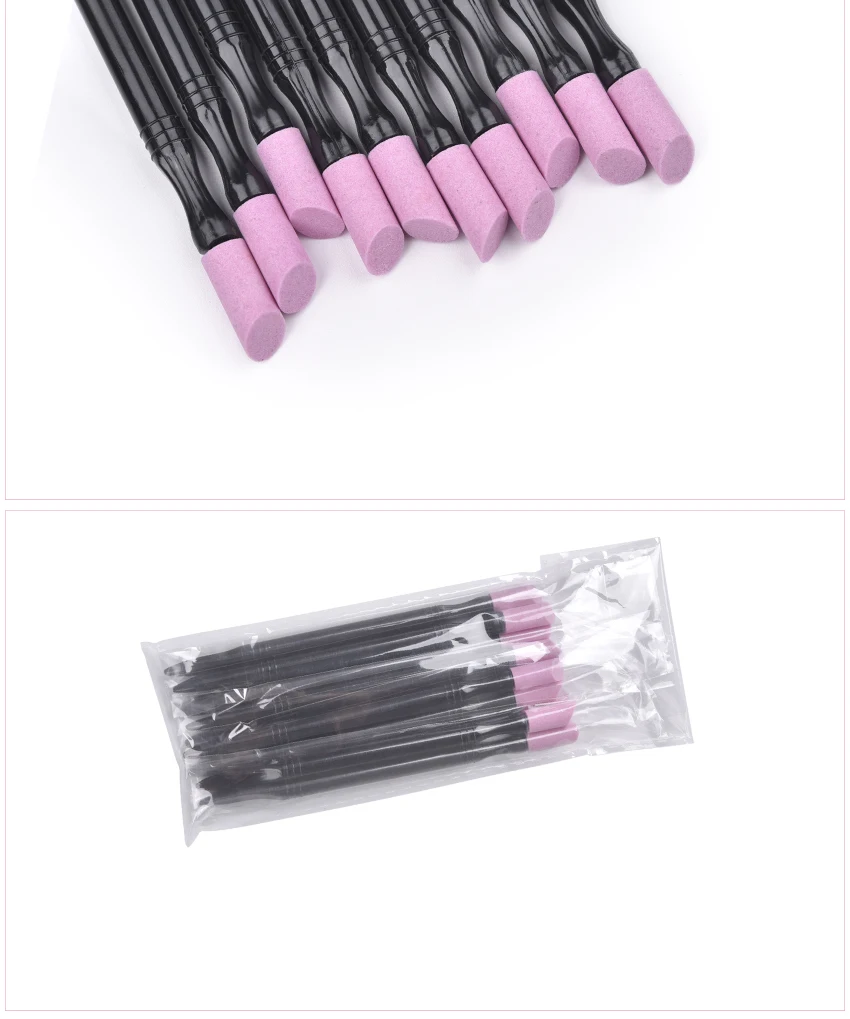 5/10PCS Nail File Cuticle Stone  Nail Cuticle Scissors Dead Pusher Quartz Pen Nail Polishing Sticks Skin Remover Buffer Nail Art