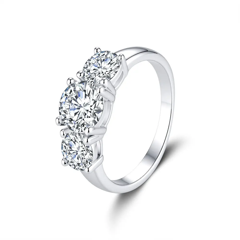 

Apaison Luxury Sparkling Full Moissanites Women's Engagement Ring - 925 Sterling Silver Wedding Band Party Jewelry Gift 5~9