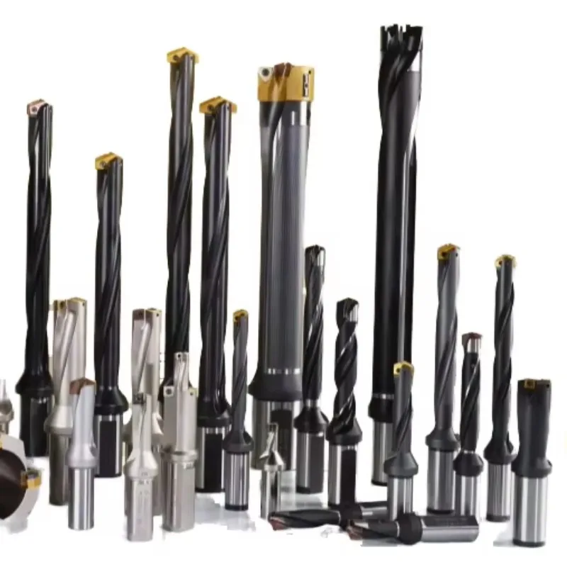 U Drill/Spade Crown Carbon Steel Insert Bit Interchangeable High-Speed Diamond Carbide 5mm Double Drill Bit Straight for
