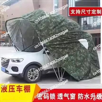 Car Tent Portable Manual Waterproof Car House Shed Foldable Shelter Carport Parking Canopy Galvanized Steel Retractable Garage