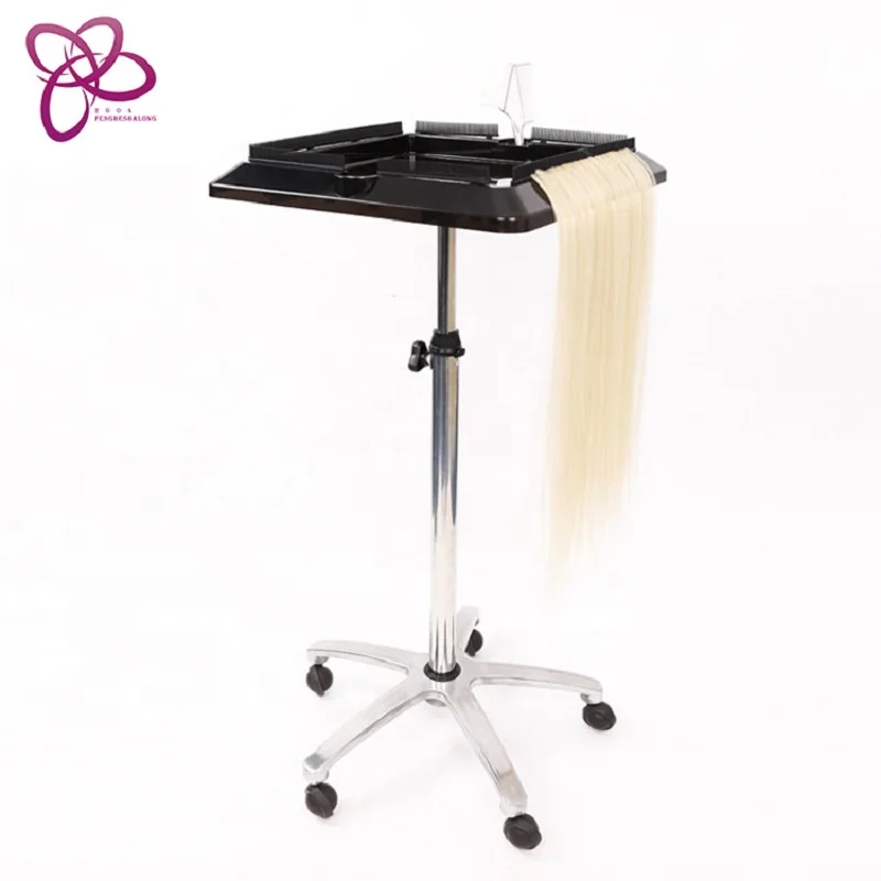 Salon Rolling Cart Tray Salon Trolley Cart with Holder Portable Movable Salon Tray Cart on Wheels Hairstylist Cart for Salons