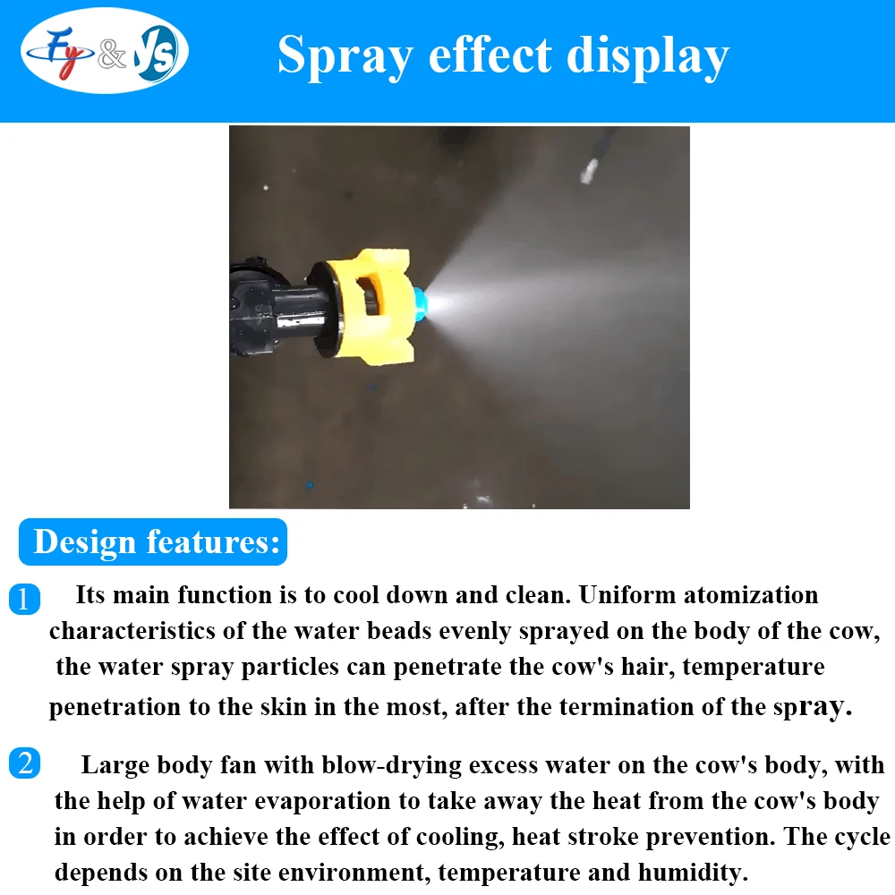 Plastic Cooling Nozzle For Cattle Ranch Anti-drip Spray Nozzle 1/4