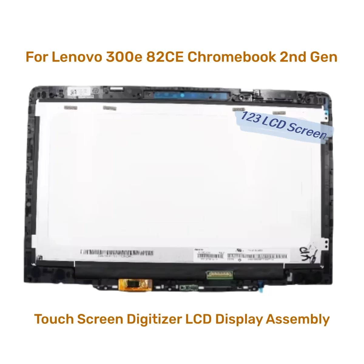 

11.6" for Lenovo 300e 82CE Chromebook 2nd Gen Touch Screen Digitizer LCD Display Assembly Frame PN FRU 5D10Y97713