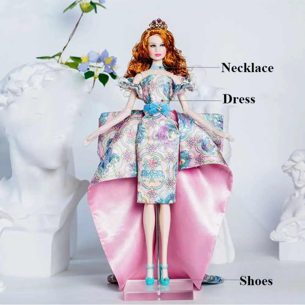 European Fashion Supermodel Doll Dresses Chinese Style Lace Wedding Dresses for 1/6 BJD 30cm Supermodel Dolls