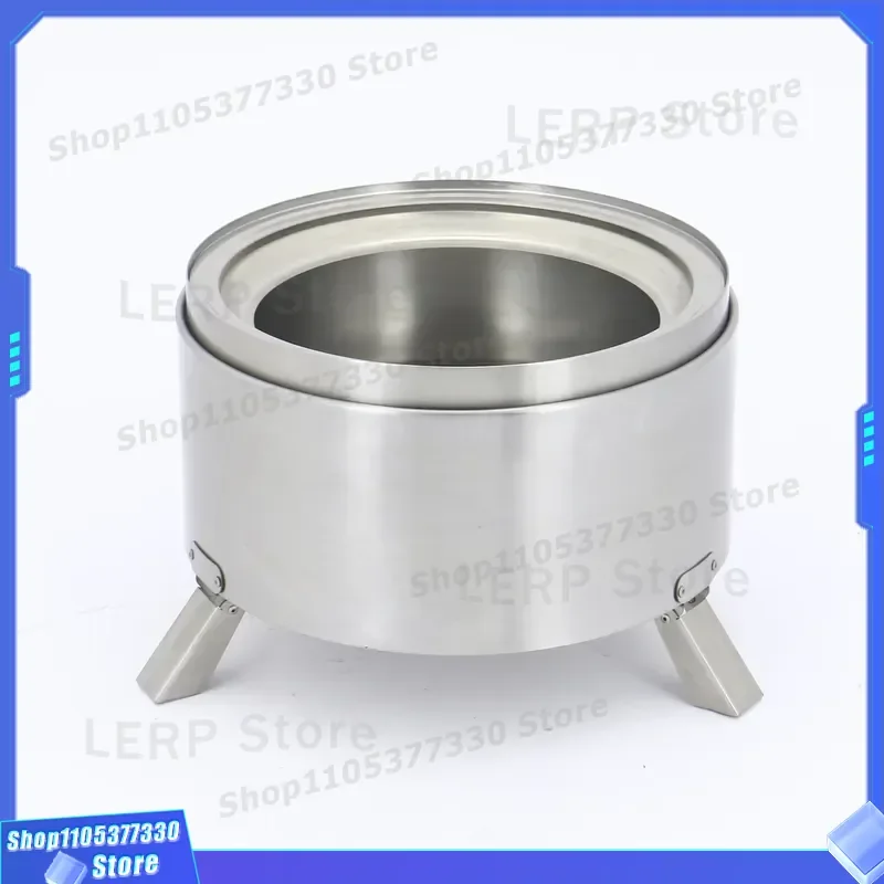 Portable Stainless Steel Split Camping Stove Manual Outdoor Grill for Garden Picnic Hiking Barbecue Fire Pit Cooking