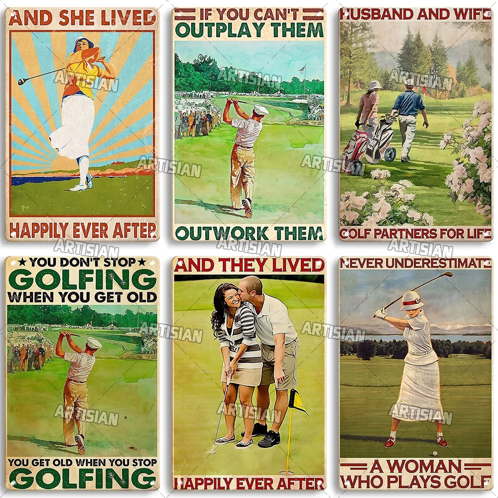 Artisian Sport Metal Plaque Golf Tin Plate Retro Decorative Poster Wall Decor Garage Bar Pub Club Hotel Kitchen Home Man Cave