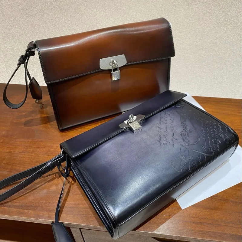 New retro men's shoulder bag first layer cowhide ancient men's bag method handmade color handbag