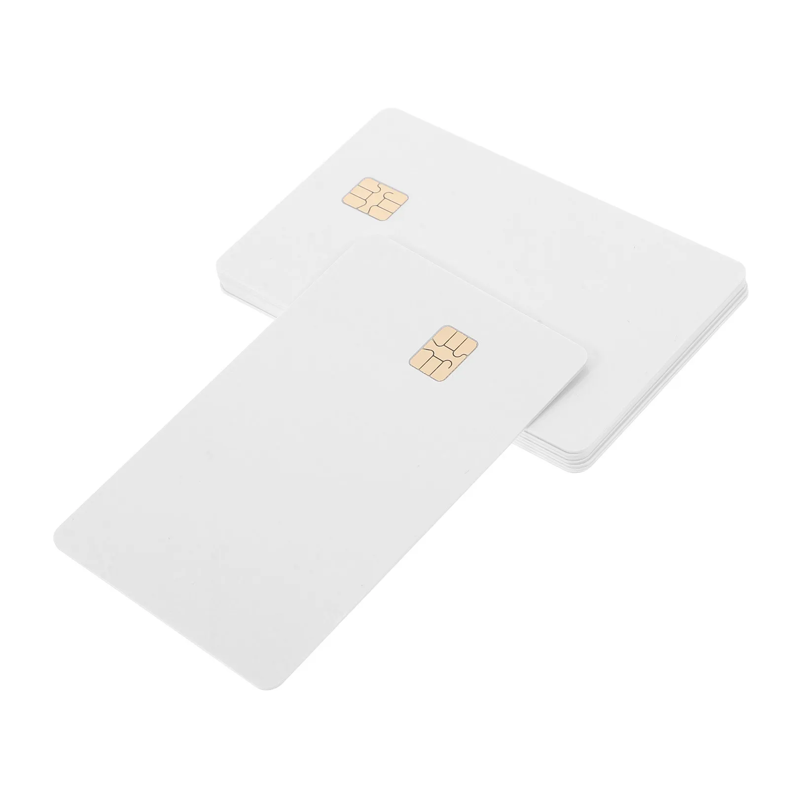 8Pcs Identification Blank PVC Cards White Plastic Printable Inkjet 4442 Chip Driver Access Card Blank