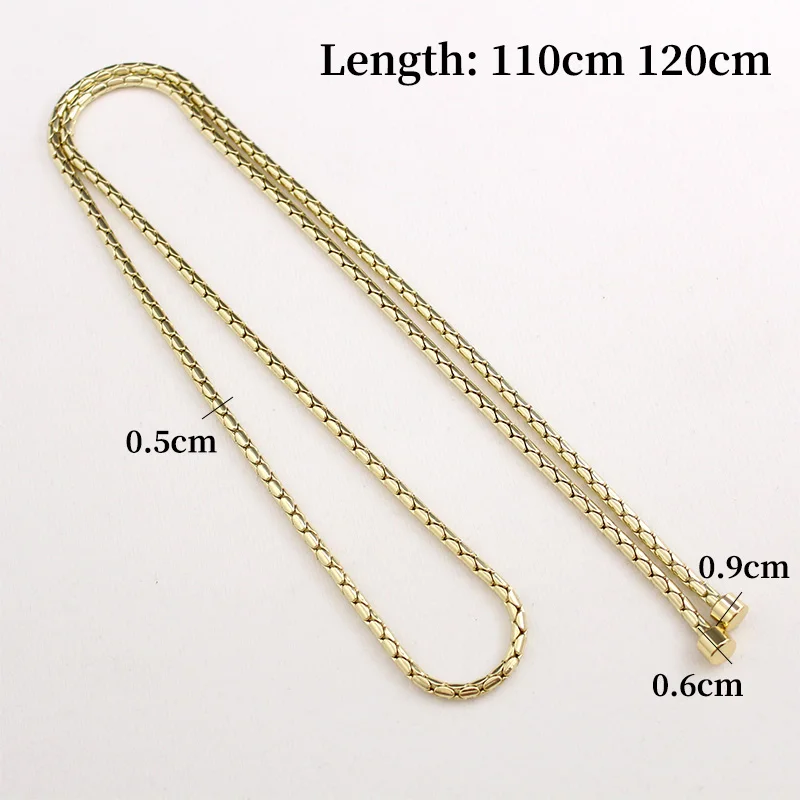 TINBERON Snake Head Bag Chain Strap Luxury Bag Strap Replacement Chain Bag Strap Handbag Accessories Metal Snakehead Chain Strap