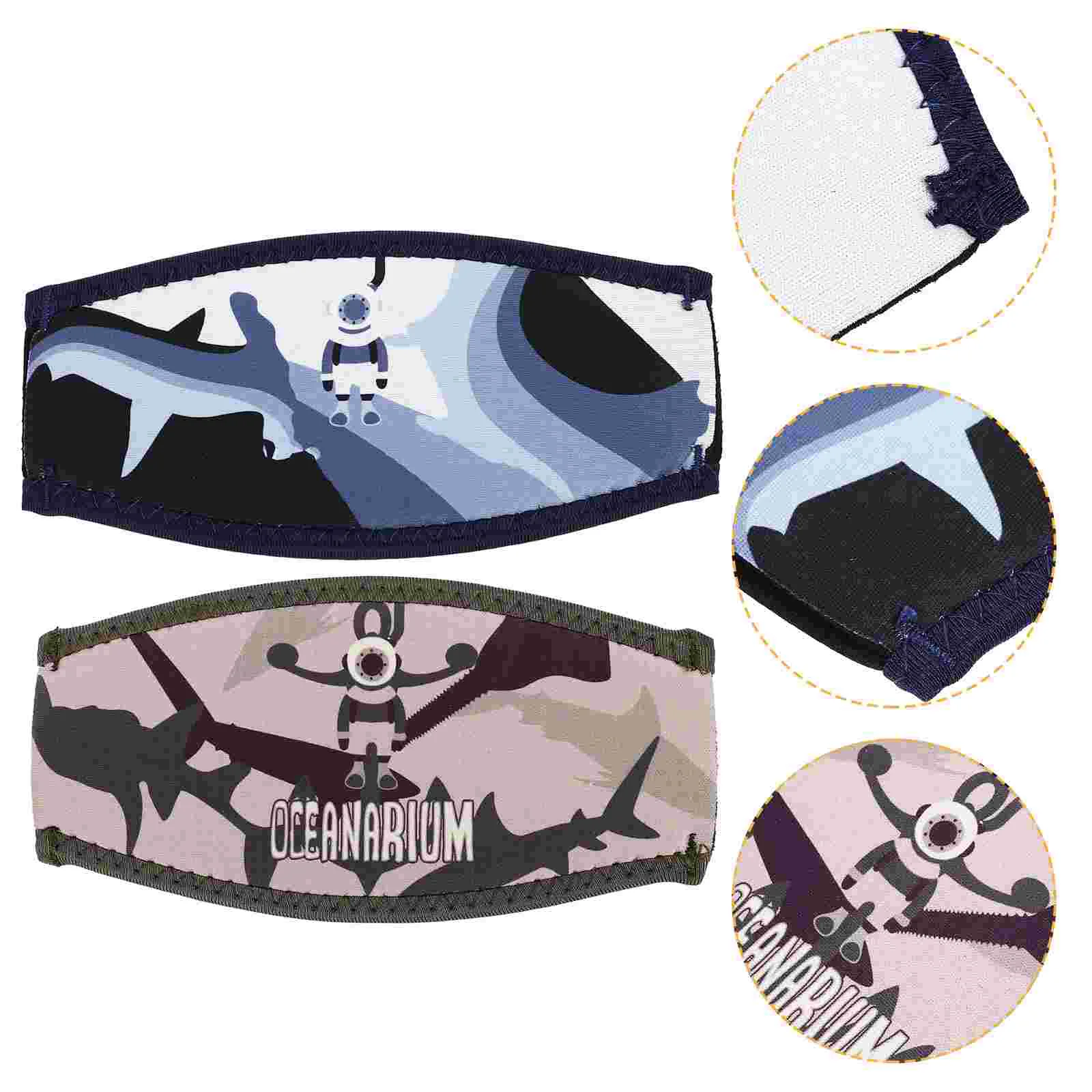 

2 Pcs Diving Cover Mask Accessory Swim Swimming Supplies Strap Universal Glasses Covers Straps Neoprene Dive Wrapping