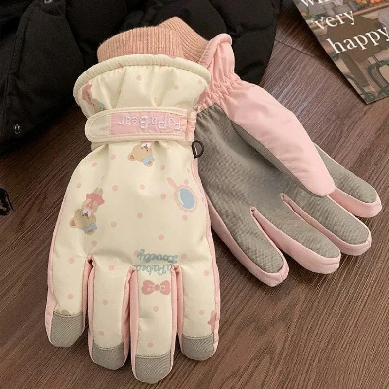 Gants Thermiques Imperméables pour Femme, Antiéclaboussures, Écran Tactile, Ski, Cyclisme, Optique Chaude, Non-ald, Hiver, 506