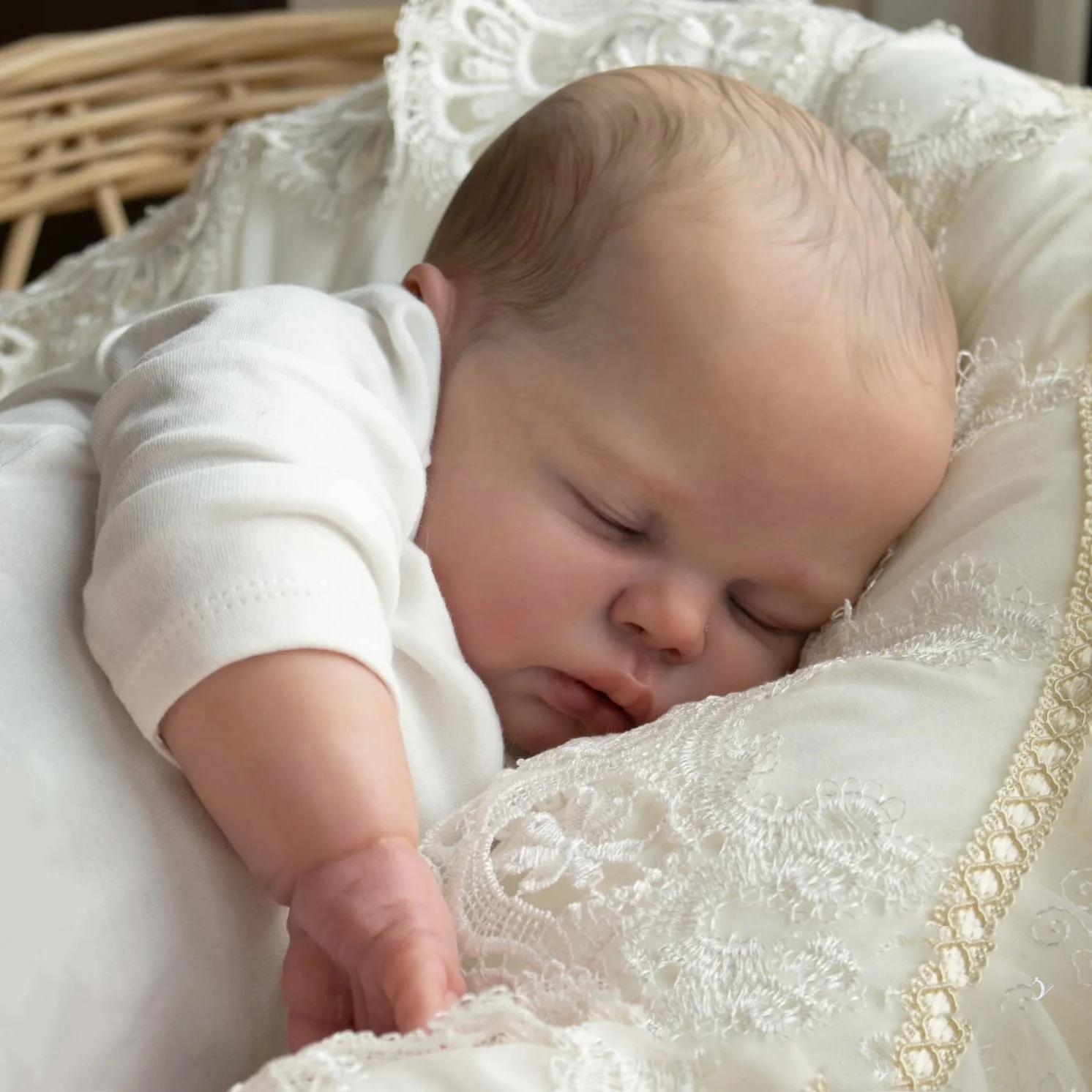 20 pulgadas piel 3D con venas visibles 50 CM Asleep Fat Reborn Baby Doll juguete para niña extremidades de vinilo cuerpo de tela regalo de cumpleaños realista