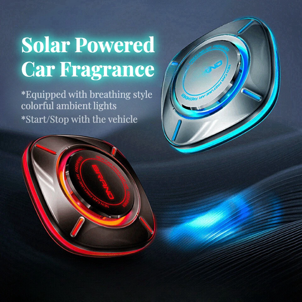 

Car Mount Intelligent Fragrance Induction Solaire Colorful Ambient Light Car Perfume Rich Aroma Essential oil Car air freshener